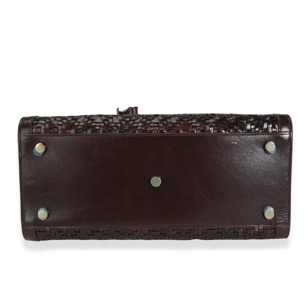 Saint Laurent Brown Woven Leather Small Sac De Jour - Picture 3 of 5